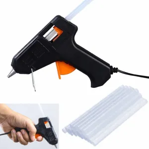 1 Hot Glue Gun 20pc Sticks 7mm X 10cm Plug Heat Melt Strong Adhesive Bond Tools