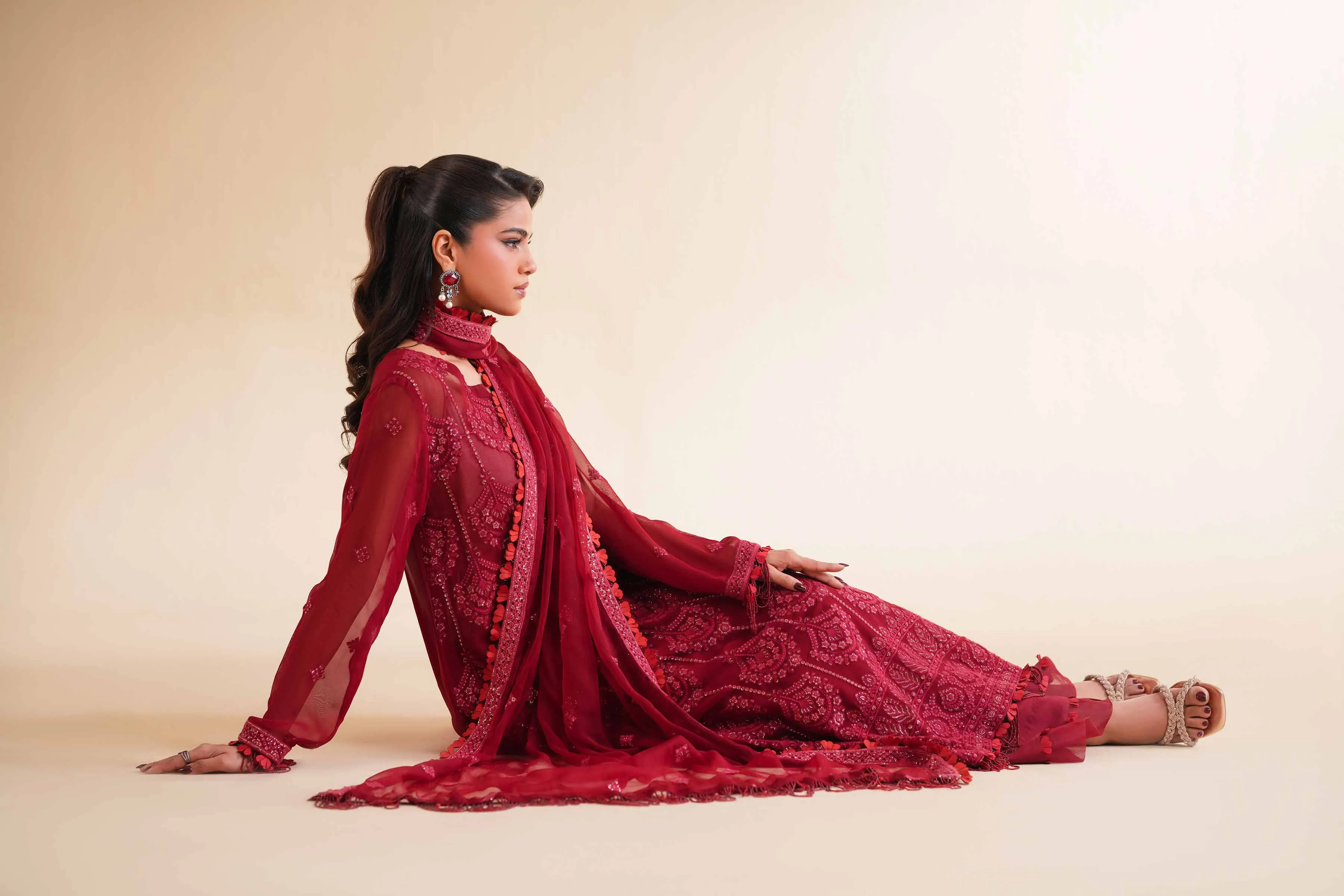 3 Piece - Dyed Embroidered Suit - 42501509