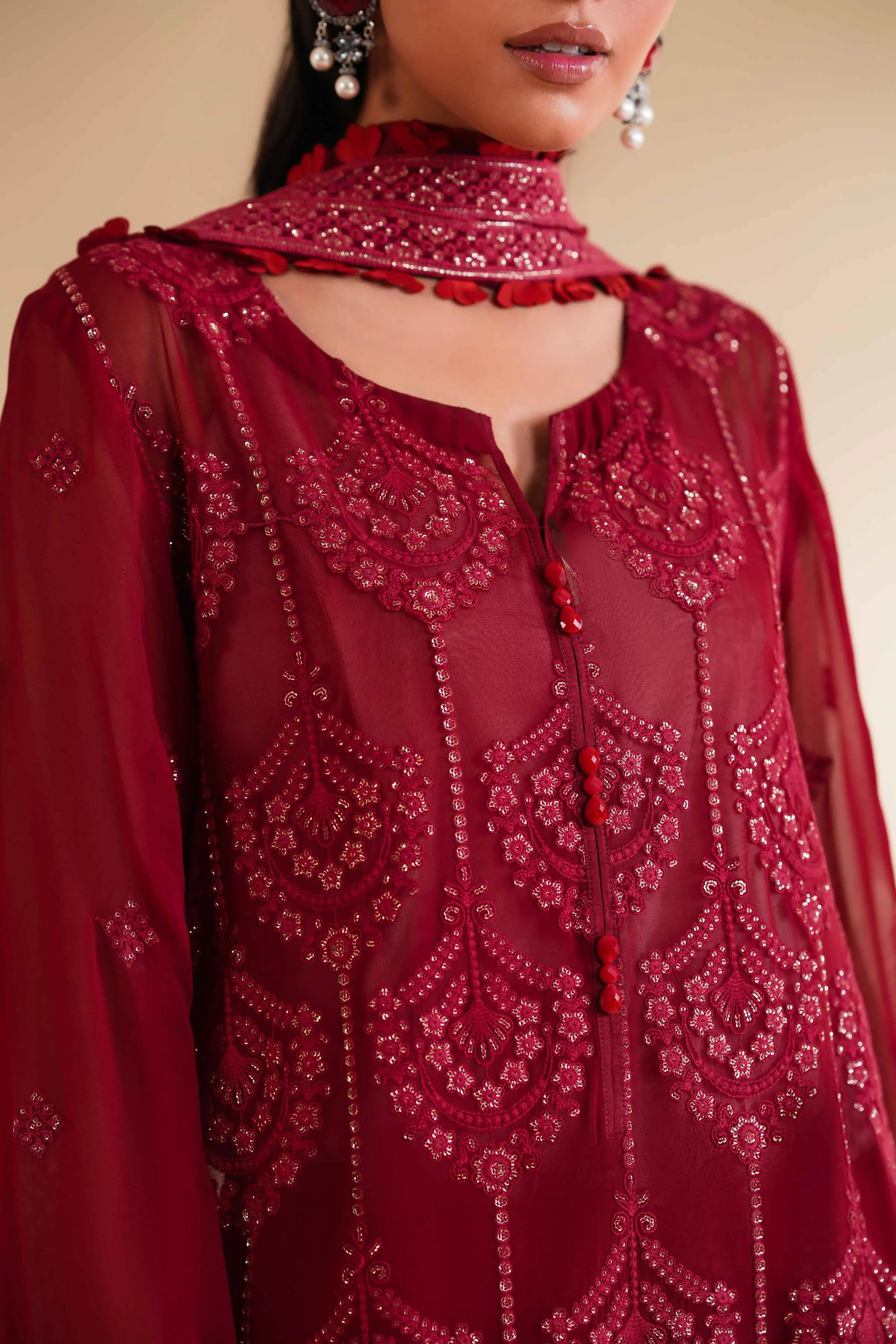 3 Piece - Dyed Embroidered Suit - 42501509