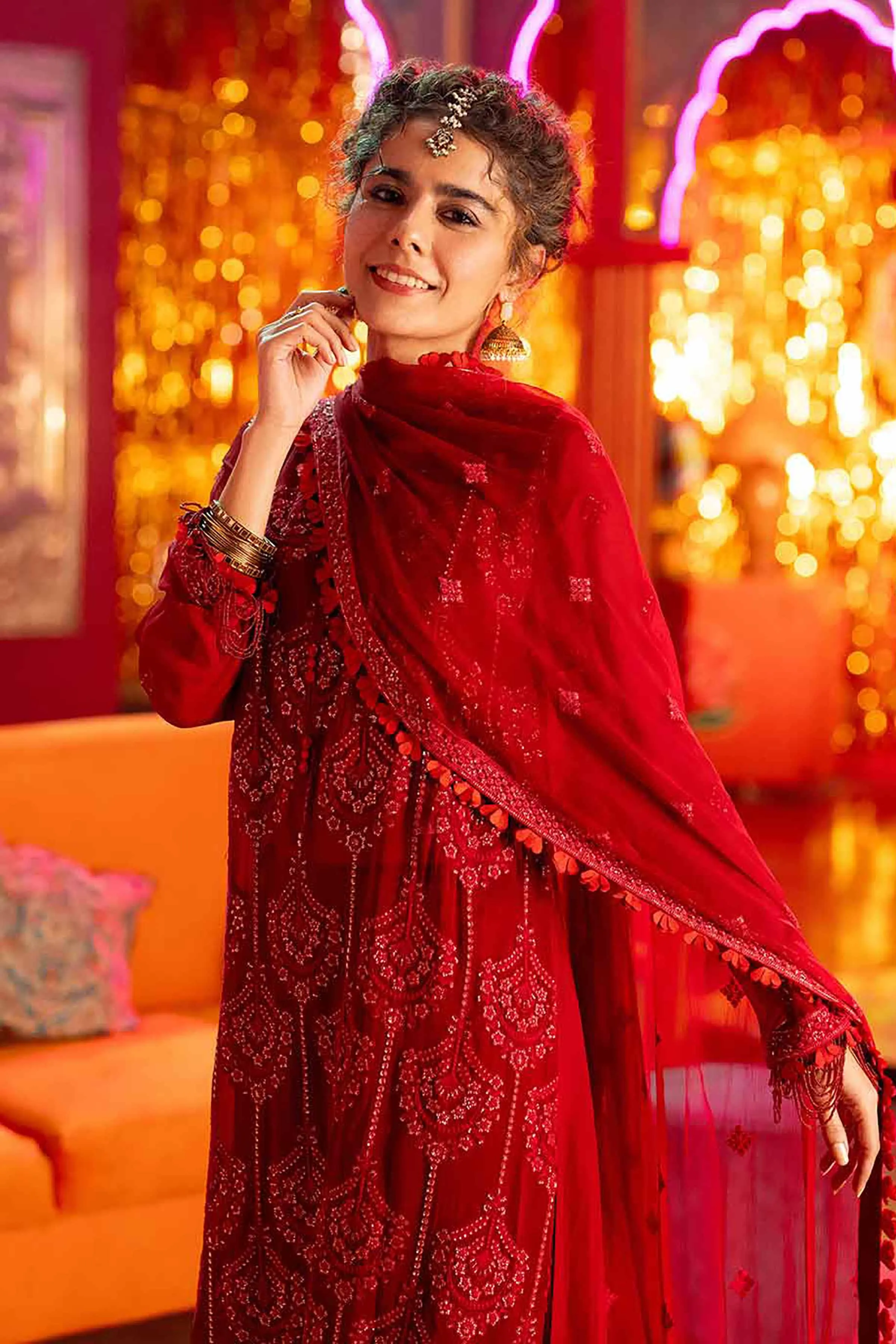3 Piece - Dyed Embroidered Suit - 42501509