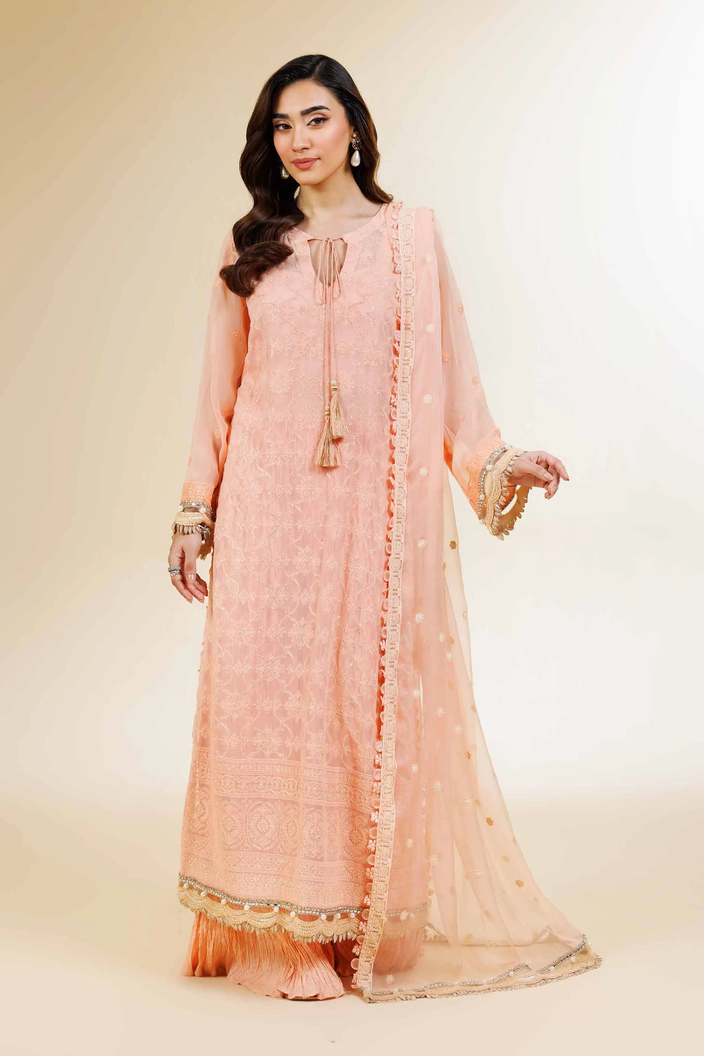 3 Piece - Dyed Embroidered Suit - 42501510