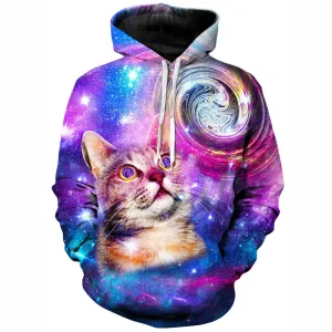 Amazed Cat Hoodie Galaxy Hoodie