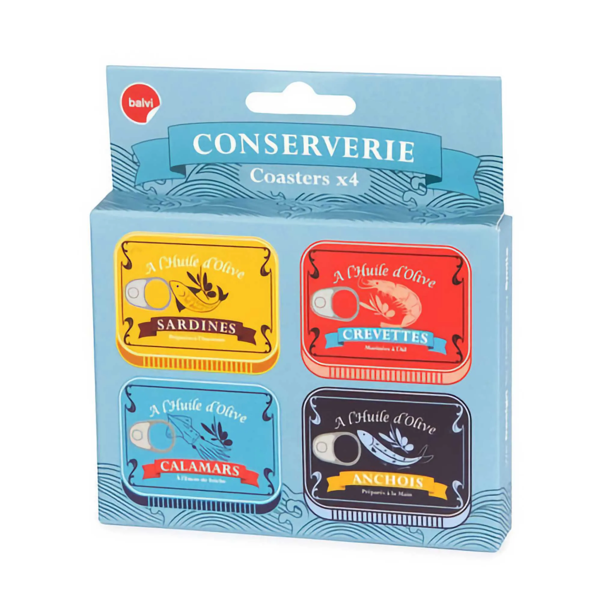 Balvi Conserverie coaster set of 4
