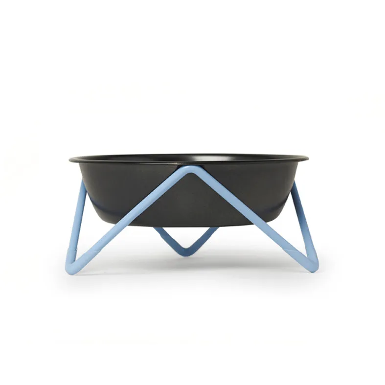 Bendo Meow Cat Black Bowl with Blue Stand