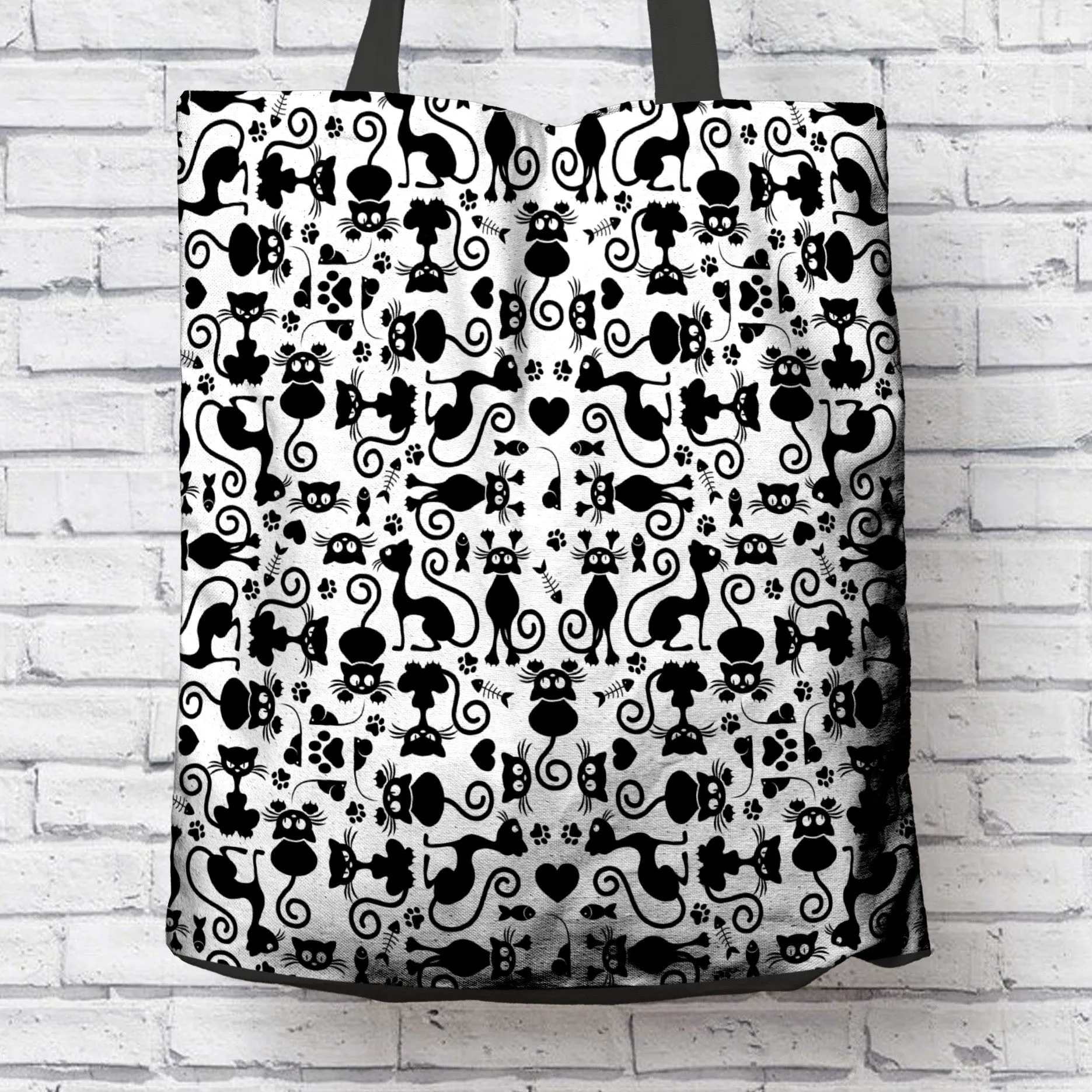 Cats White Tote Bag