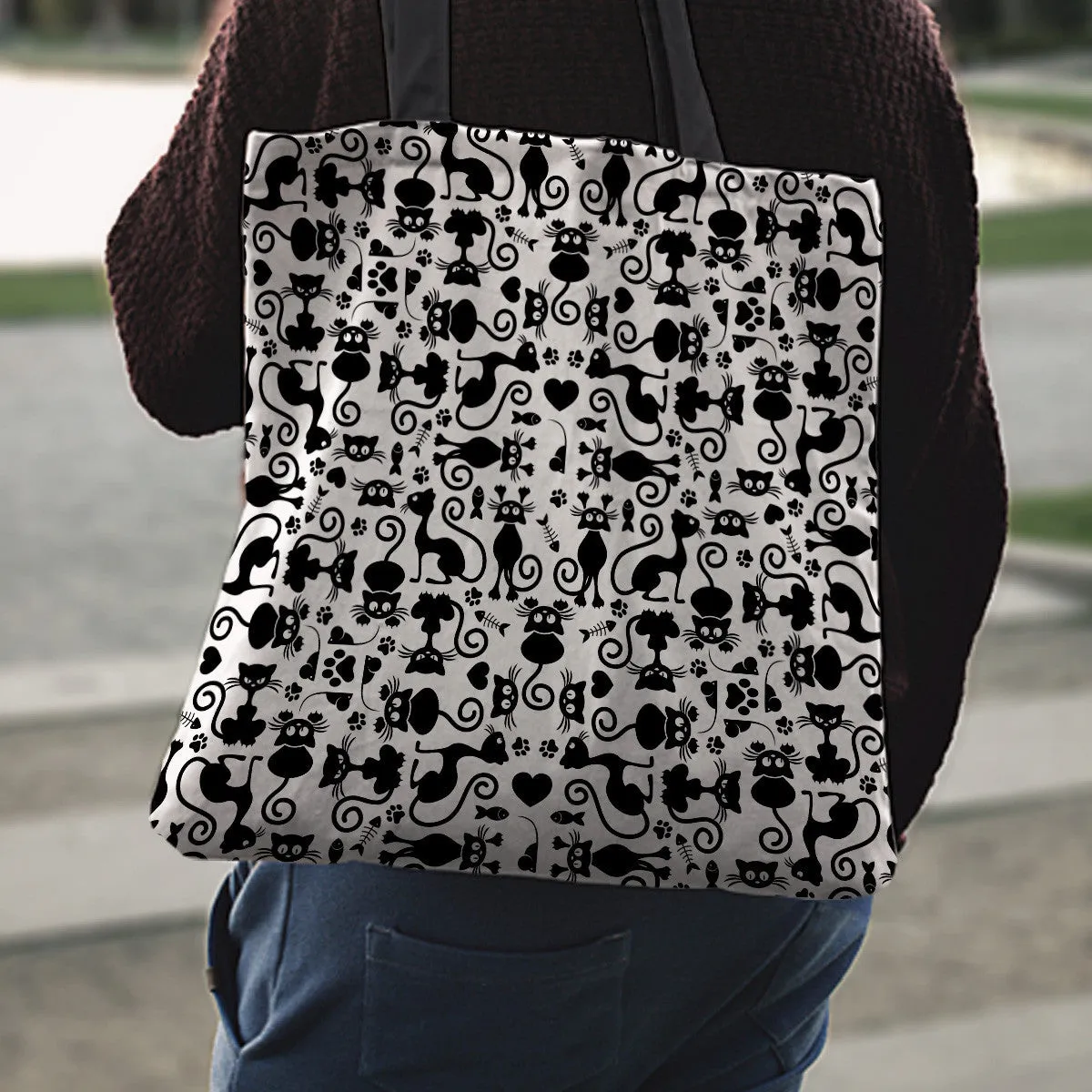 Cats White Tote Bag