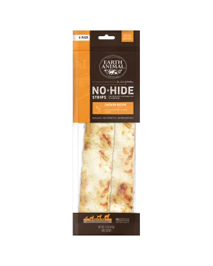 Earth Animal Chicken No-Hide® Strip Dog Chews 4-Pack