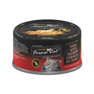 Fussie Cat Premium Tuna With Salmon In Gravy Grain-Free Canned Cat Food 80g