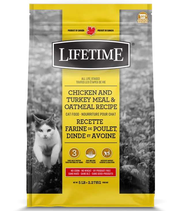 Lifetime Chicken & Turkey Meal Oatmeal Cat Food 6.5kg/14.3lb