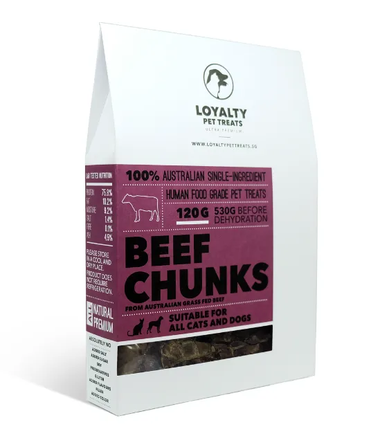 Loyalty Pets Beef Chunks Dried Dog Treats
