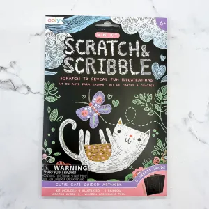 Mini Scratch and Scribble Art Kit: Cutie Cats by OOLY