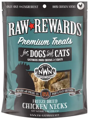 Northwest Naturals Freeze-Dried Chicken Necks, Pet Chews 4-oz