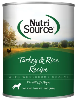 Nutrisource Turkey & Rice Recipe Healthy 13oz Wet Dog Food Nutrisource Turkey & Rice Recipe Healthy 13oz Wet Dog Food