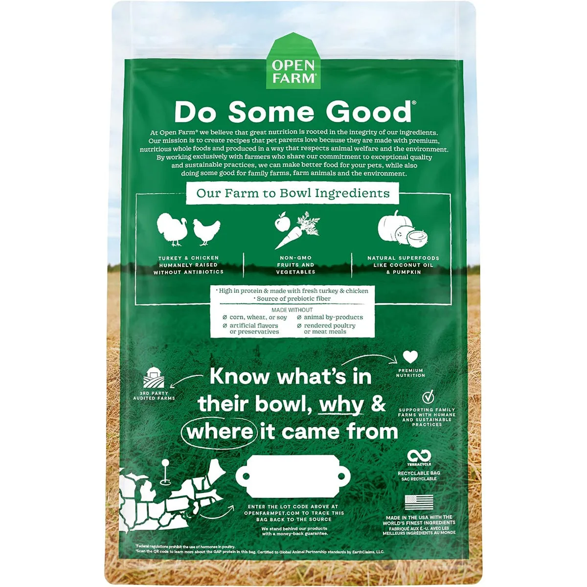 Open Farm Homestead Turkey & Chicken Grain-Free Dry Dog Food 4lb