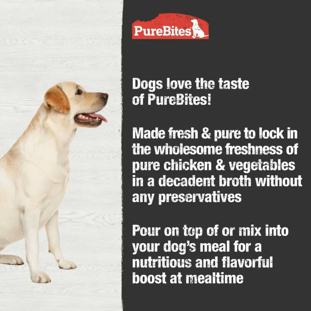 PureBites Broths Chicken & Vegetables Food Topper for Dogs (2 oz, 18-Pack)