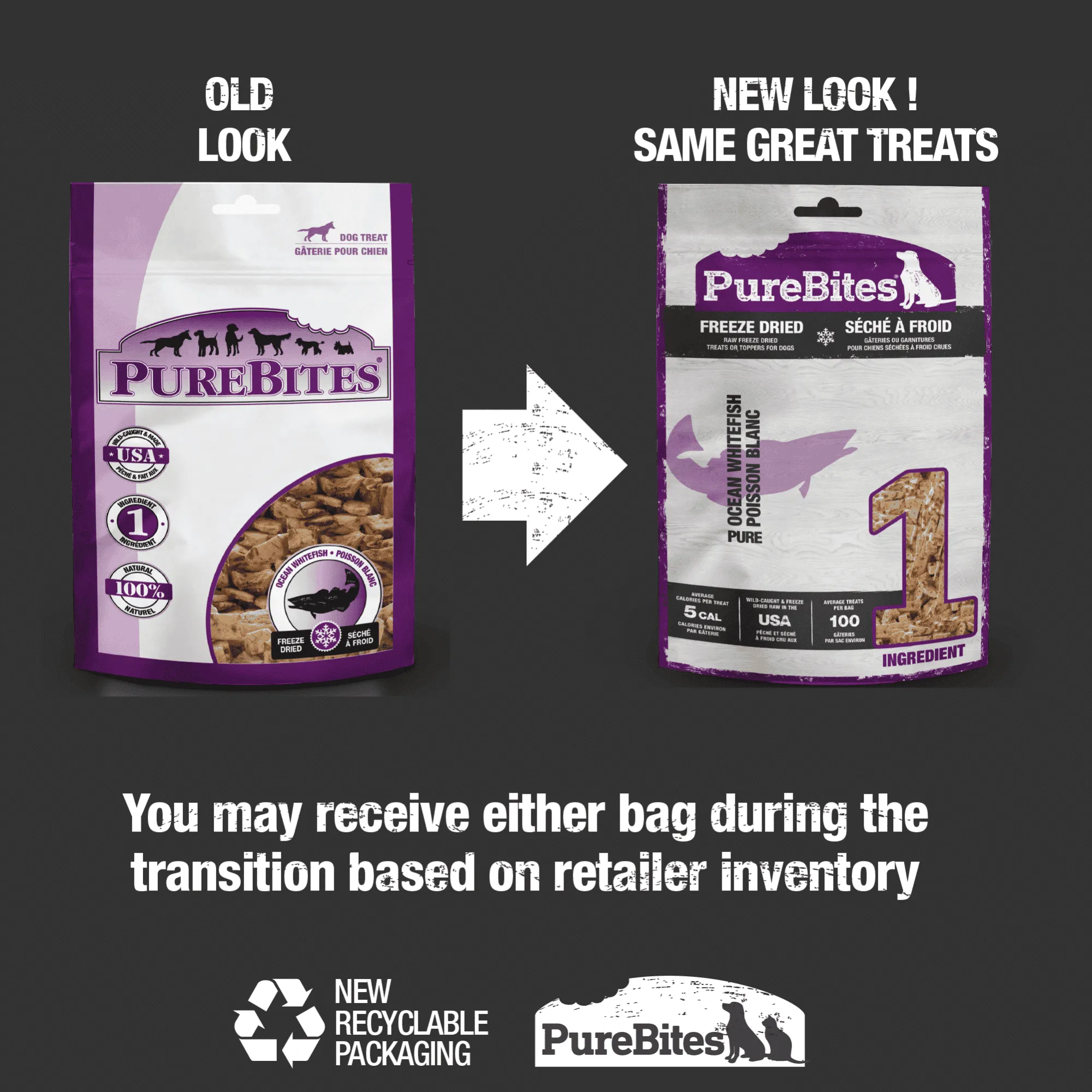 PureBites for Dogs - Whitefish Freeze Dried Treats