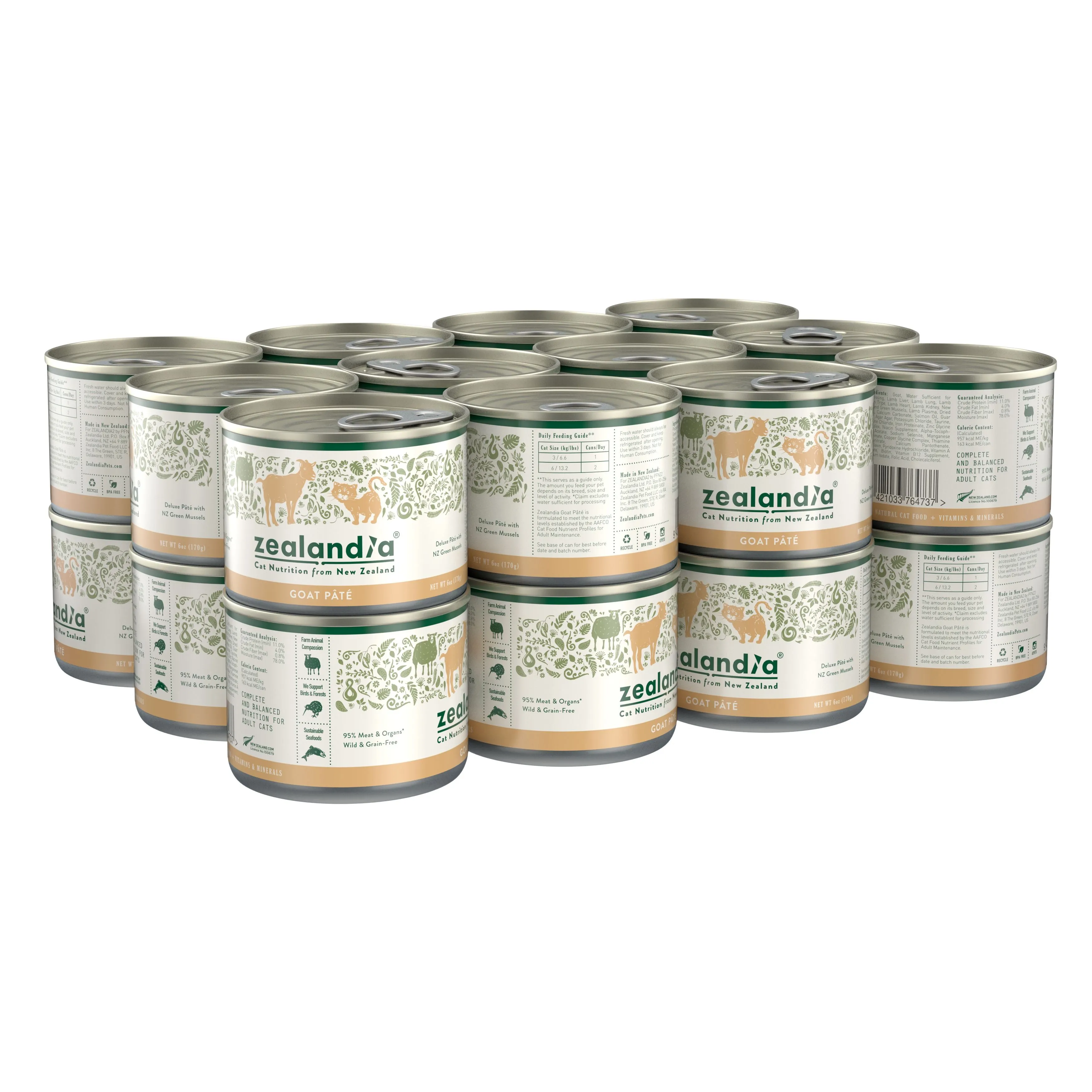 Zealandia Goat Pate Adult Cat Wet Food 170g x24